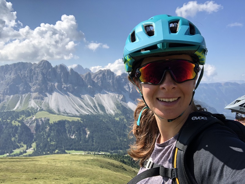 Mountainbiker in den Dolomiten