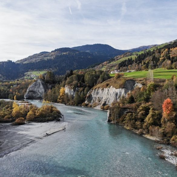 Drohnenaufnahme Vorderrhein