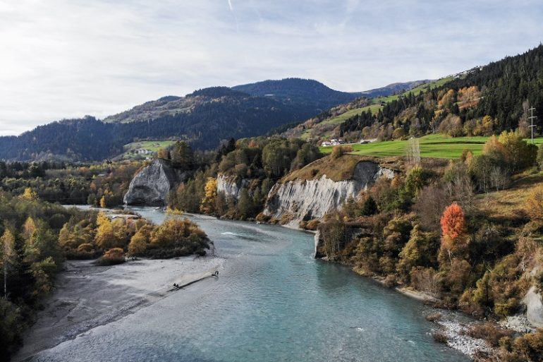 Drohnenaufnahme Vorderrhein